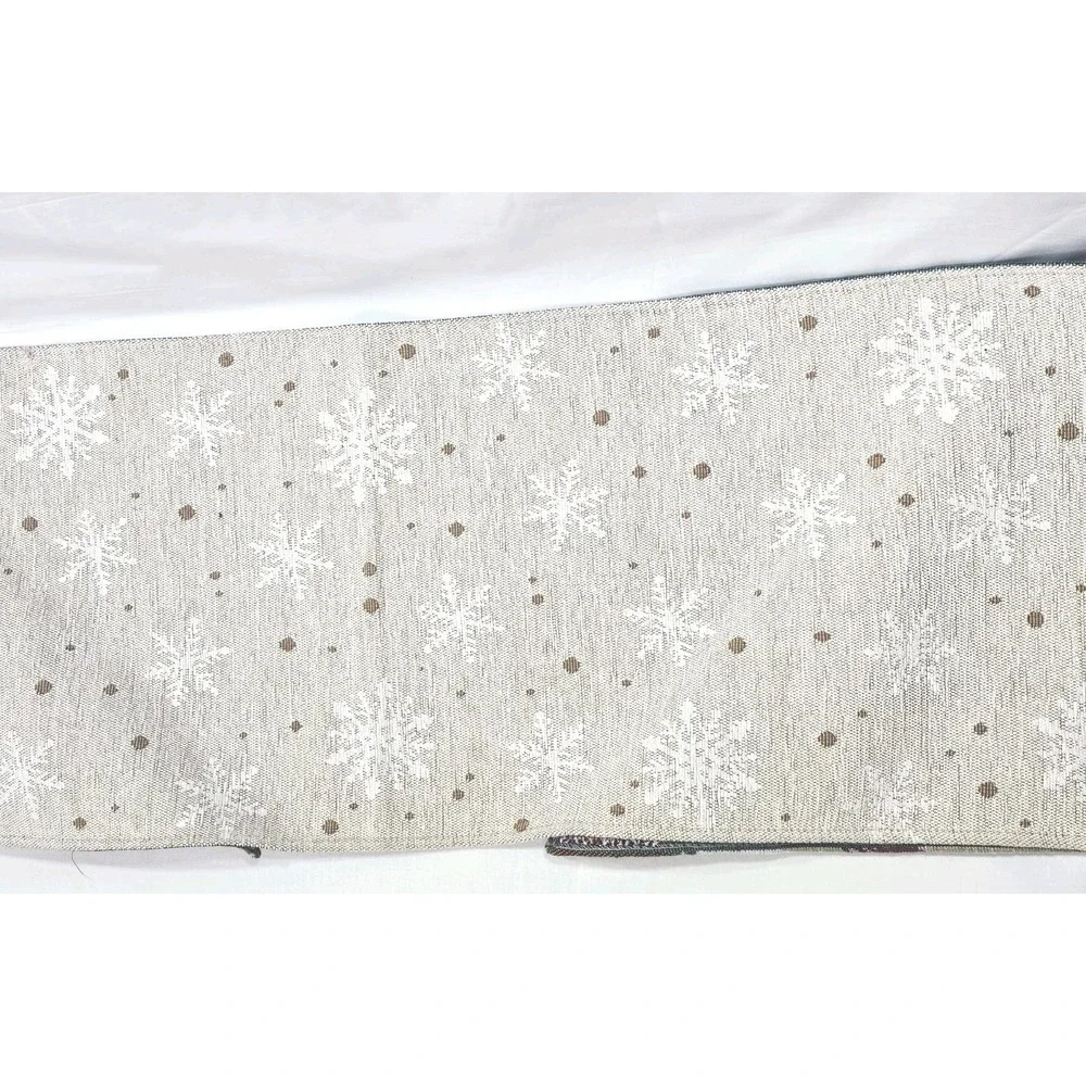 Let It Snow Snowman Christmas Winter Seasonal Table Runner 72 X 13 Brown White
